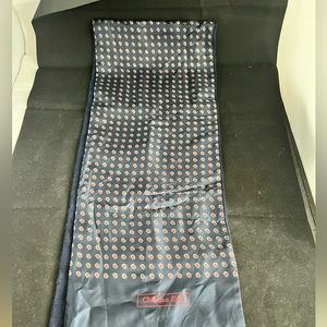 Navy Blue Paisley Christian Dior Scarf. 100% Italian Silk